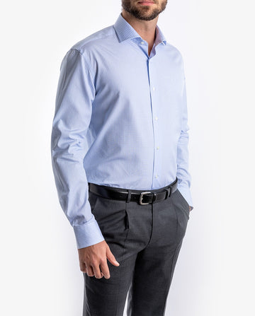 Camisa 100% Algodón en Azul Claro